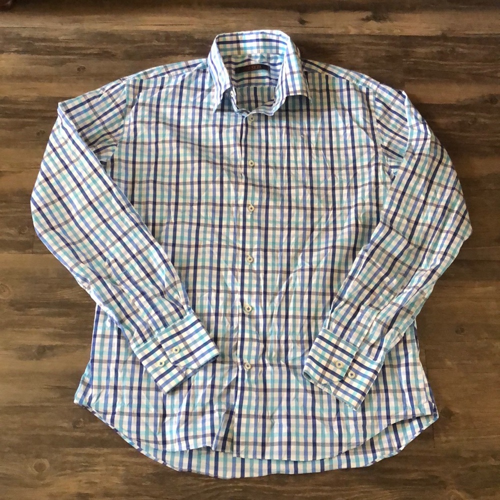 AteSeta Plaid Button Down size 16
